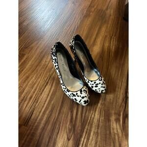 White House Black Market Real Fur Panther High Heels